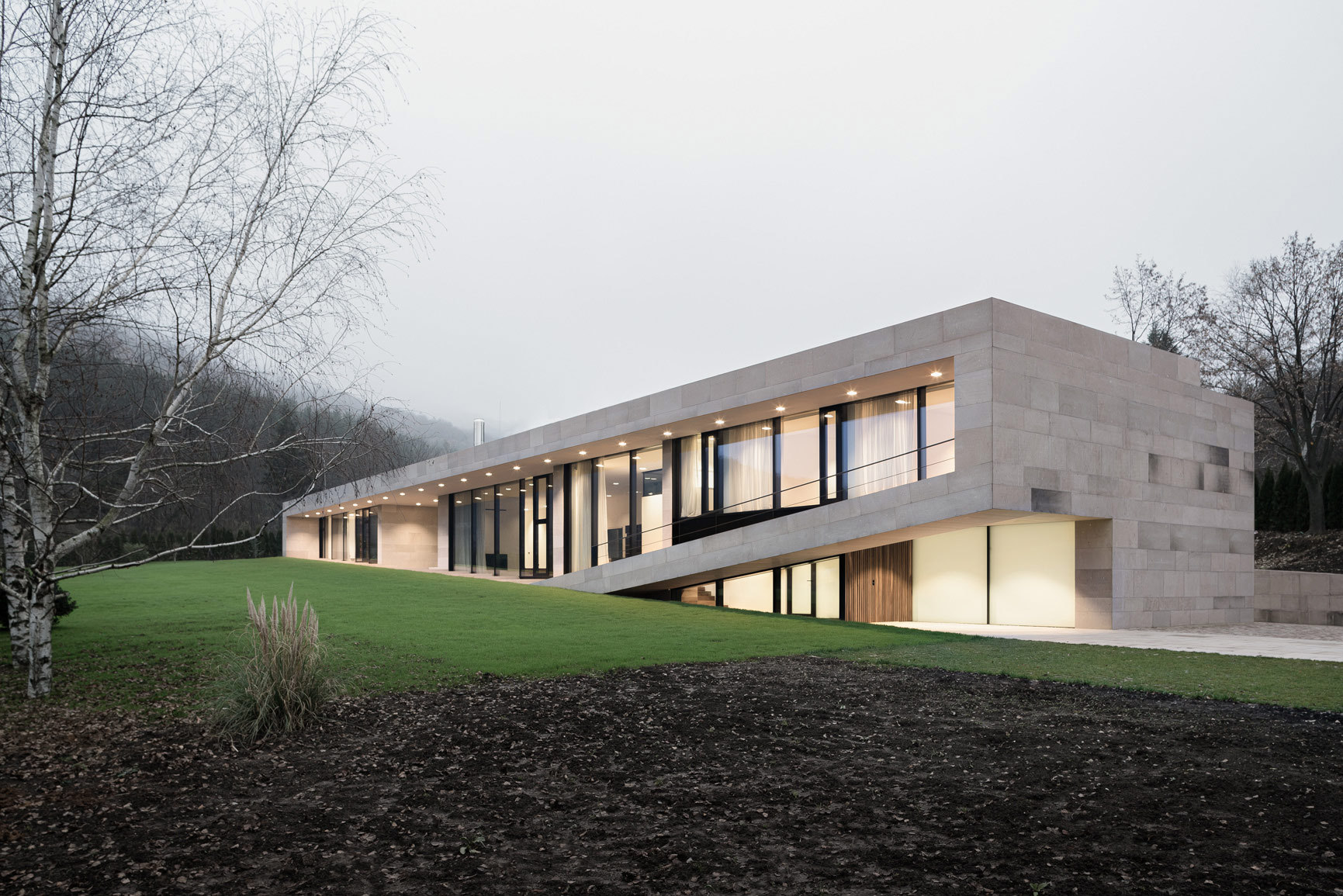 保加利亚缓坡上的长条形住宅（Slight Slope Long House） - I/O Architects - 建筑设计案例 - 树状模式