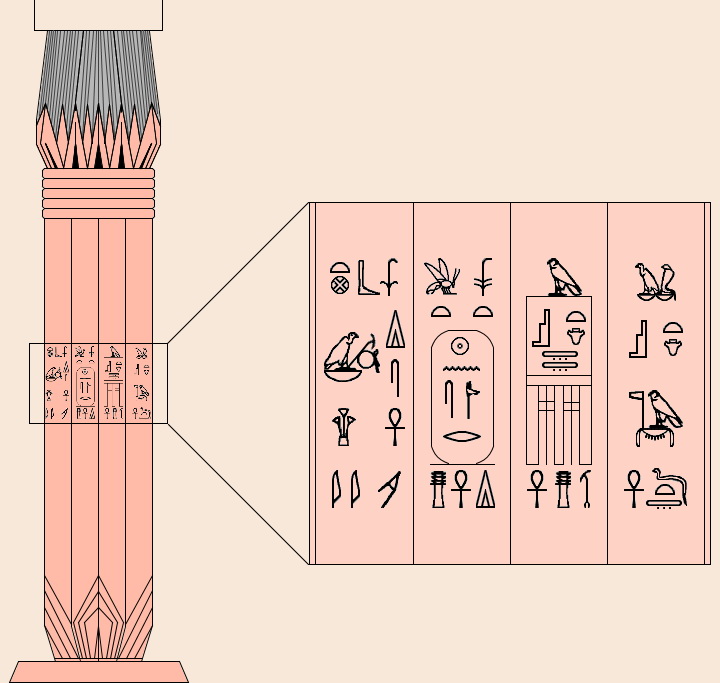 古埃及三种柱式图片